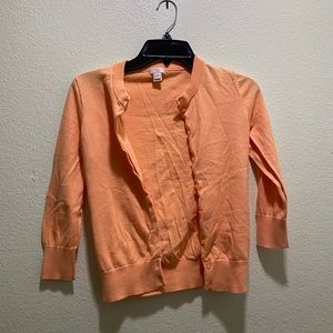 Cropped orange cardigan